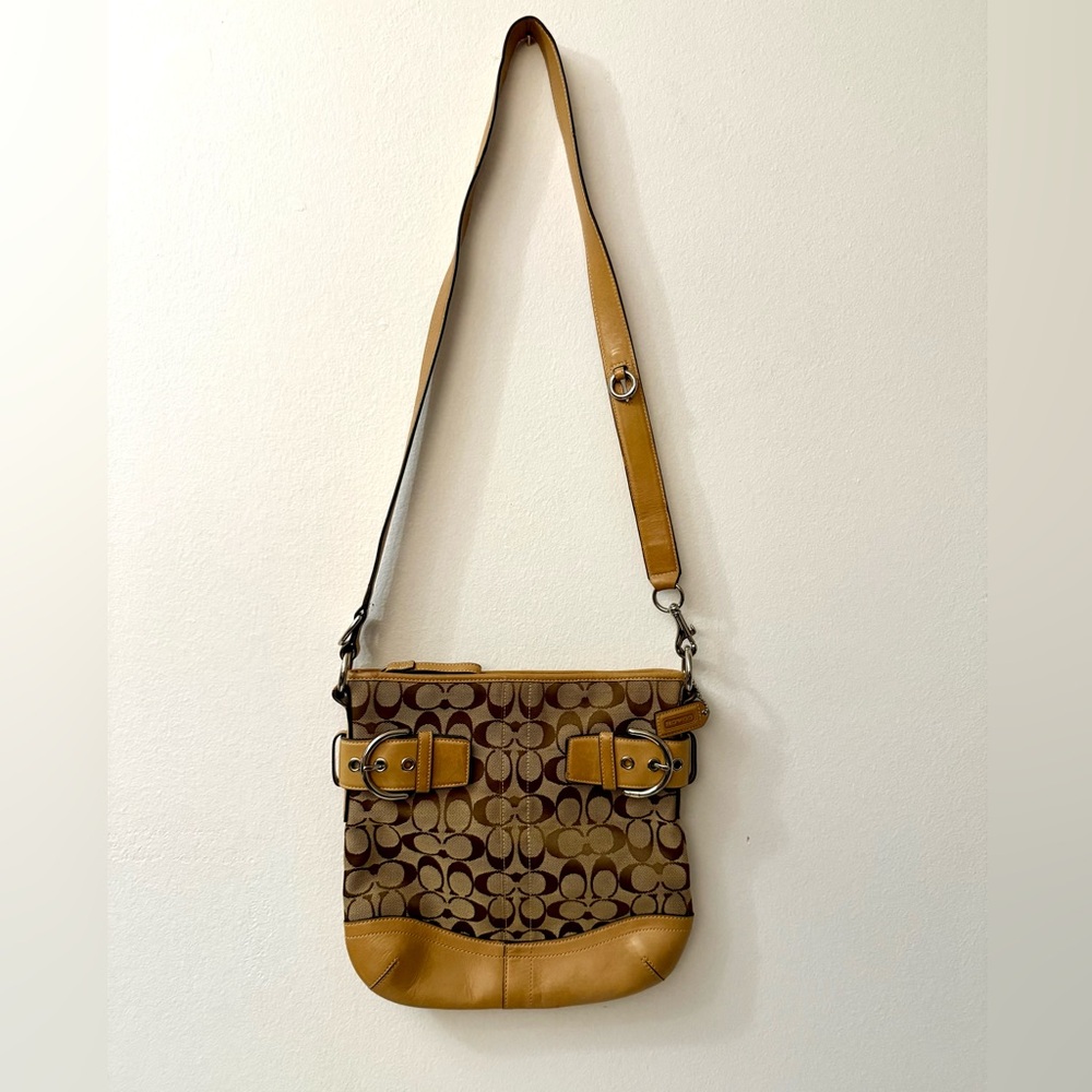 Coach Brown and Tan Crossbody Bag